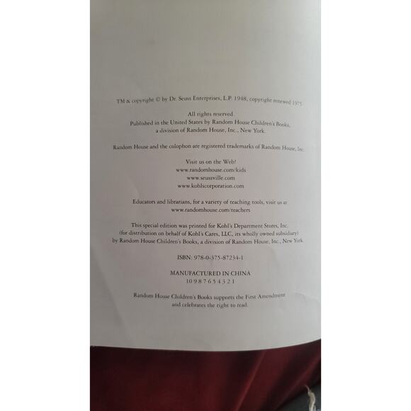 Thidwick the Big-Hearted Moose Dr. Seuss 1975 Kohl's 1st Edition Hardcover Book - Picture 3 of 3